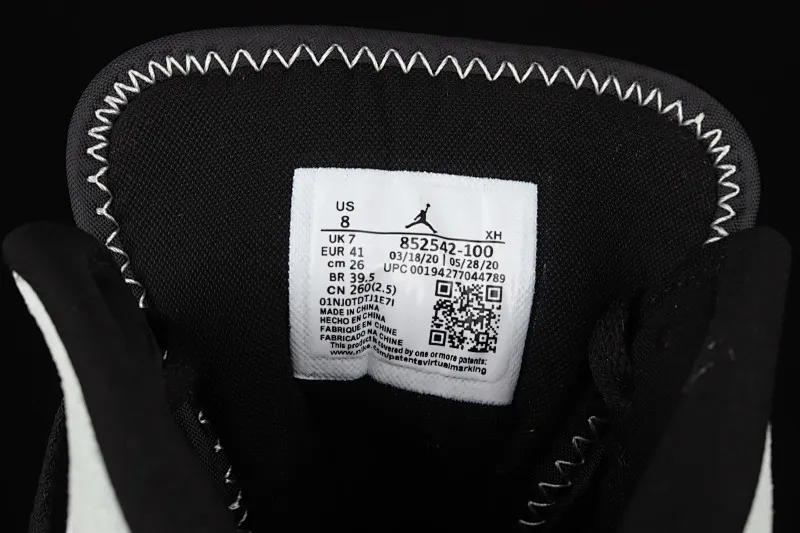All categories Air Jordan Jordan series basketball shoes Air Jordan 1 Mid Special offer Air Jordan 1 Mid AJ1 Joe 1 black and white black tea Zhongbang basketball shoes 852542-100